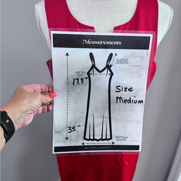 NWT Moi Red Sleeveless Sheath Dress Square Neck Mini. Size M - Picture 6 of 6